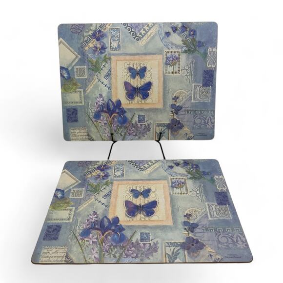 Pimpernel Portmeirion Placemats Elizabeth Brownd Butterflies Flowers 16x12 4 PC - Picture 6 of 10
